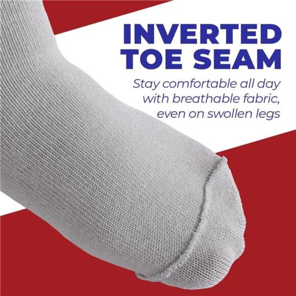 Extra Wide Socks for Swollen Feet Women,Diabetic Socks for Women 9-11,Hospital - Picture 6 of 8